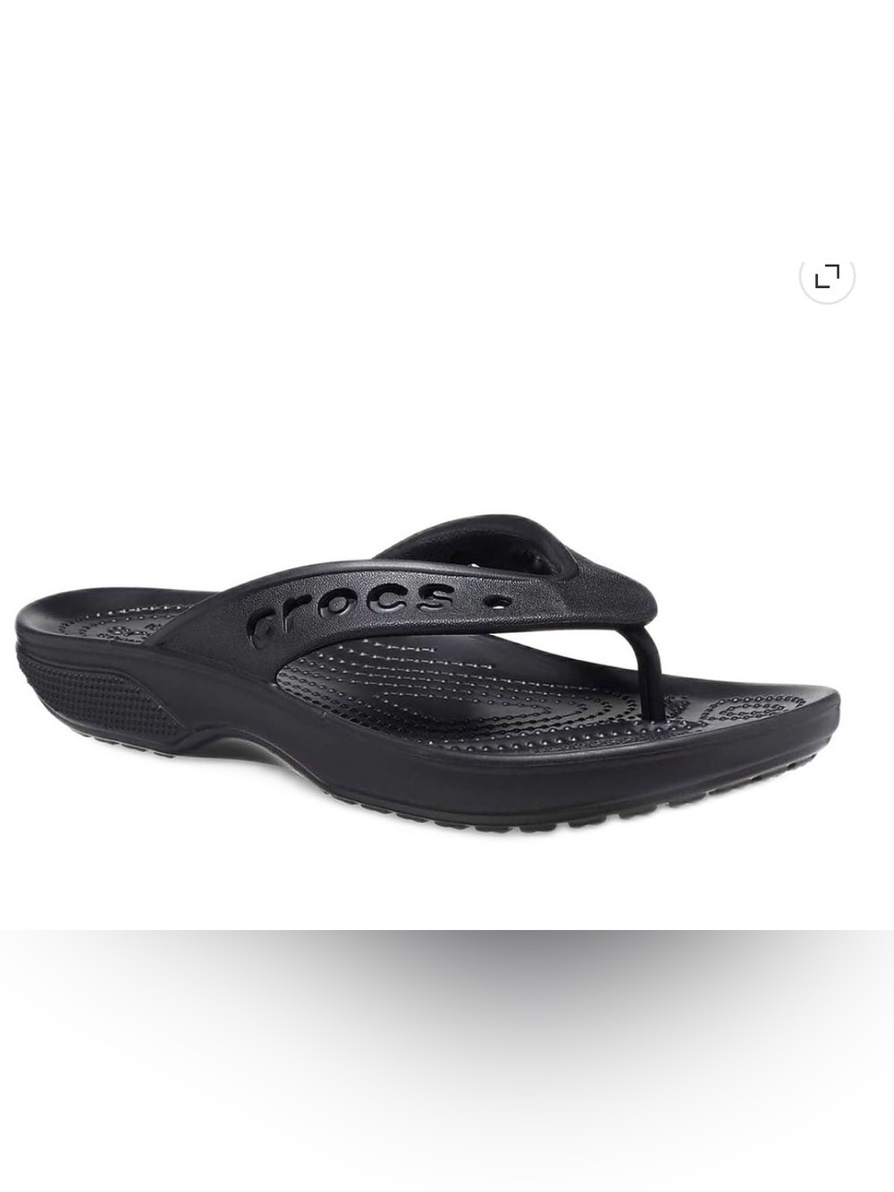 CROCS Women's Black Slip-On Flip Flop Sandals